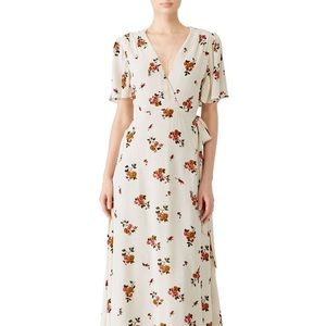 Privacy please: white ivory floral wrap dress